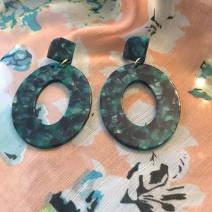 Lightweight teal earrings